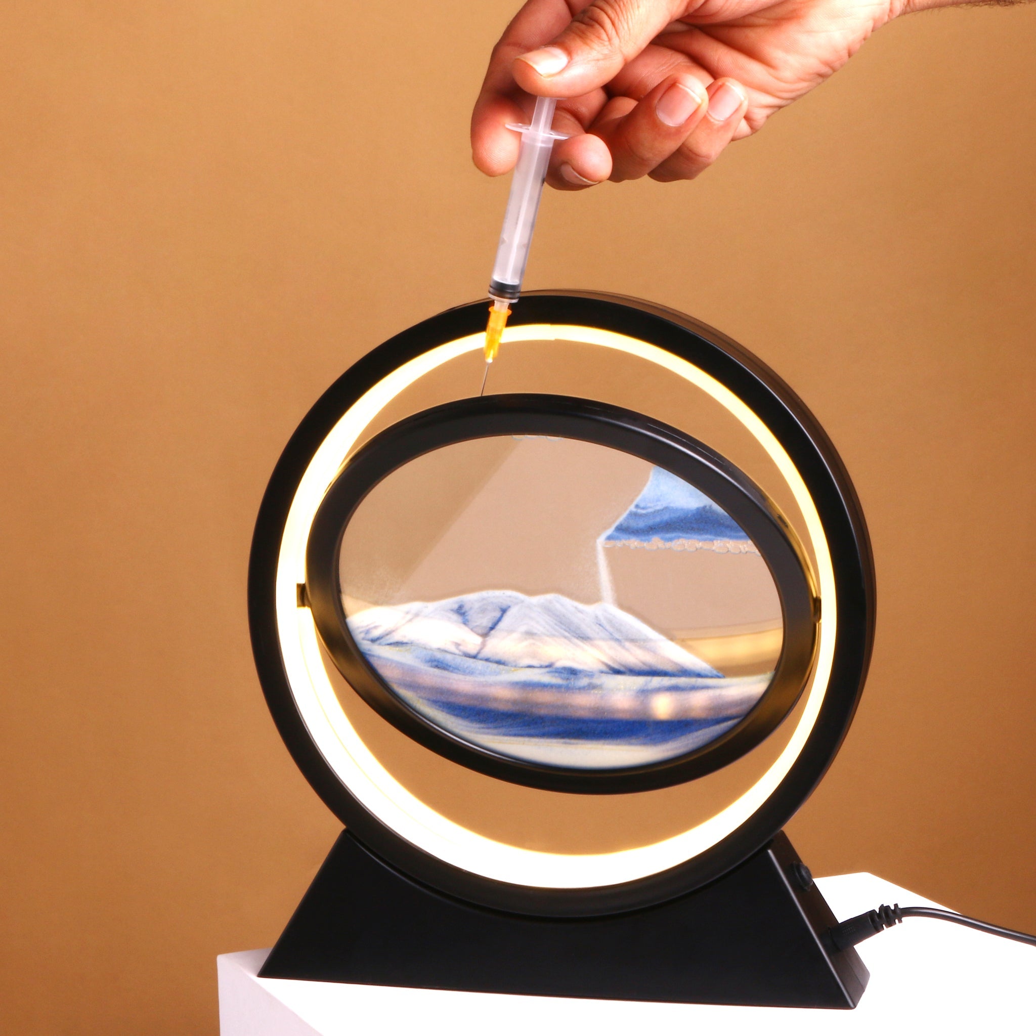 Rishitakart SandGlow Lamp